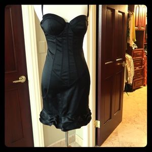 Black Short satin dress